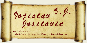 Vojislav Jošilović vizit kartica